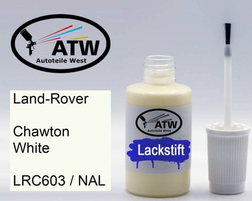 Land-Rover, Chawton White, LRC603 / NAL: 20ml Lackstift, von ATW Autoteile West.